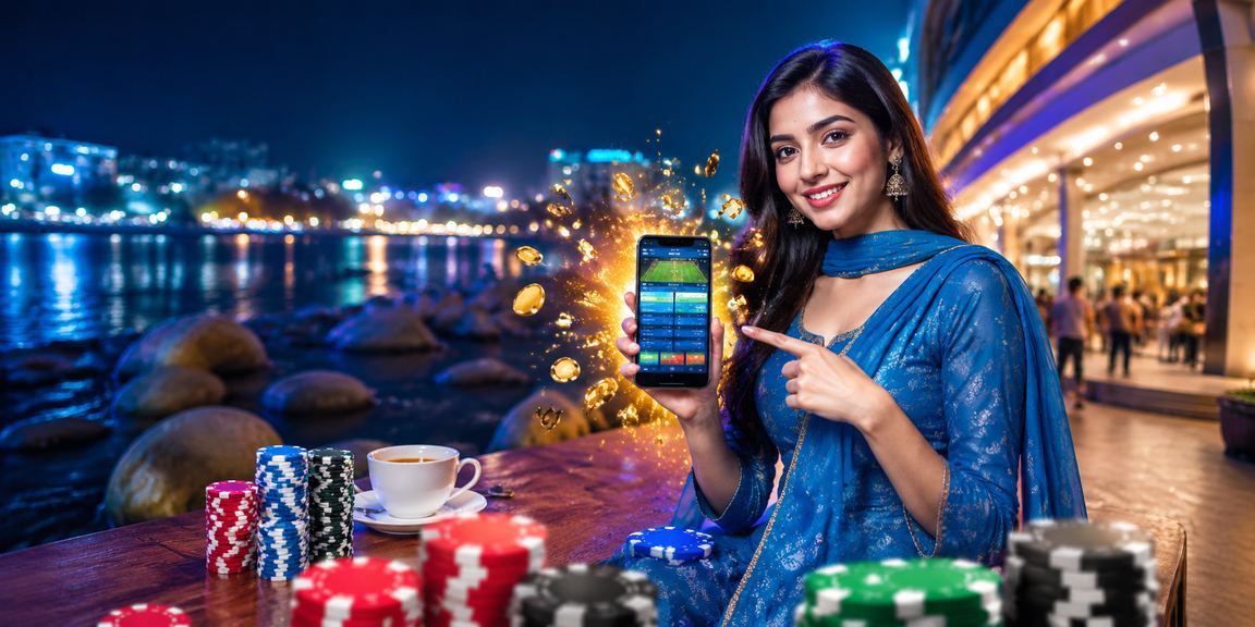 সিলেটে সালোয়ার কামিজ পরা একজন তরুণী ক্যাসিনো অ্যাপ ব্যবহার করছেন