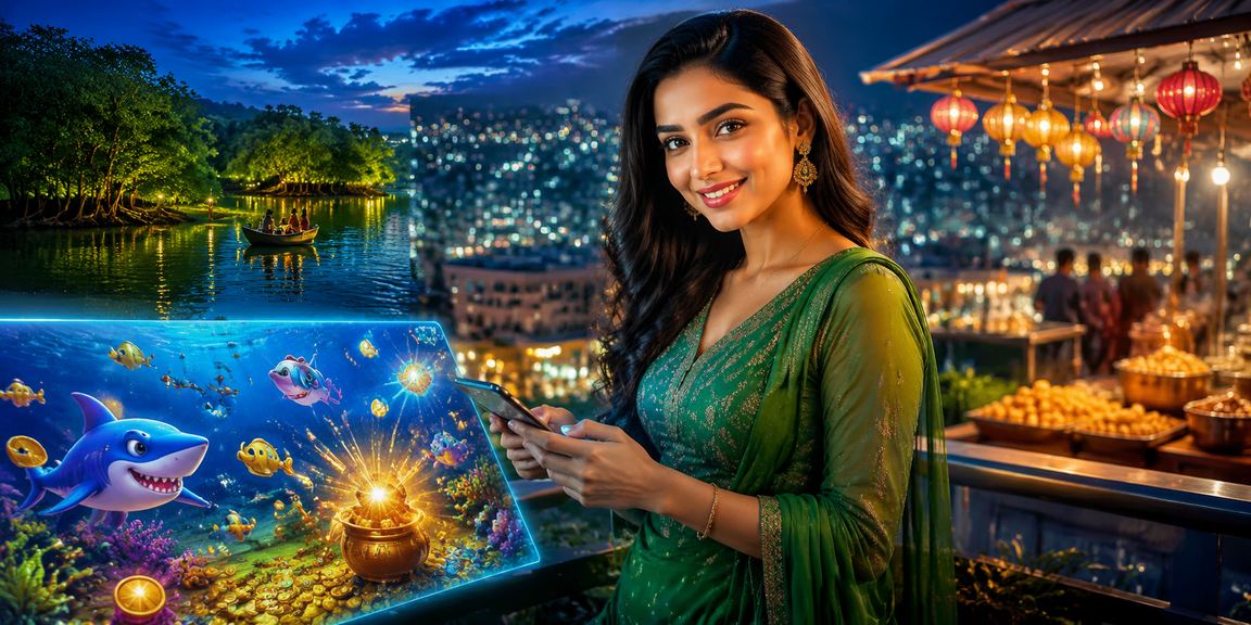 সিলেটে ফিশিং গেম রাতের বাজারে উত্তেজনা